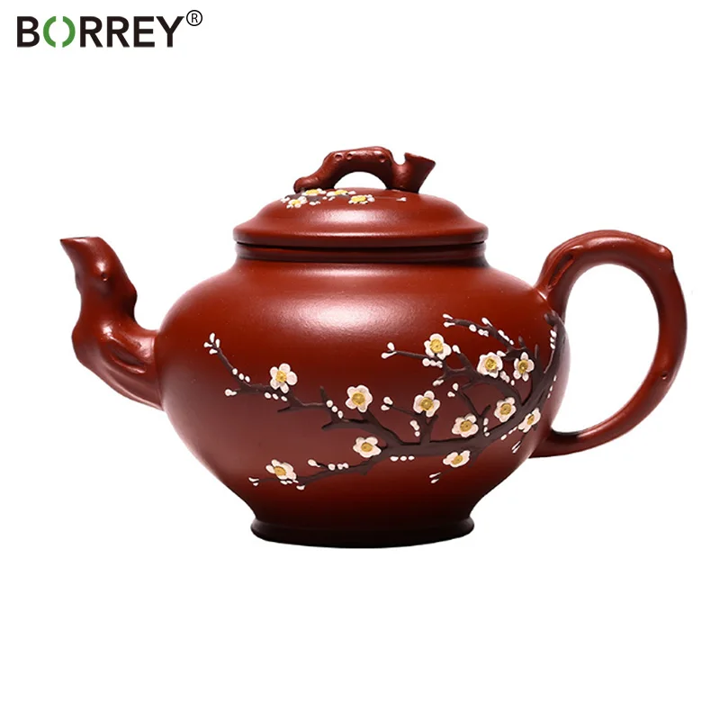 

BORREY Yixing Kung Fu Zisha Teapot Handmade Tea Pot Purple Clay Tea Pot Chinese Tea Ceremony custom Gift Puer Oolong Tea Pot