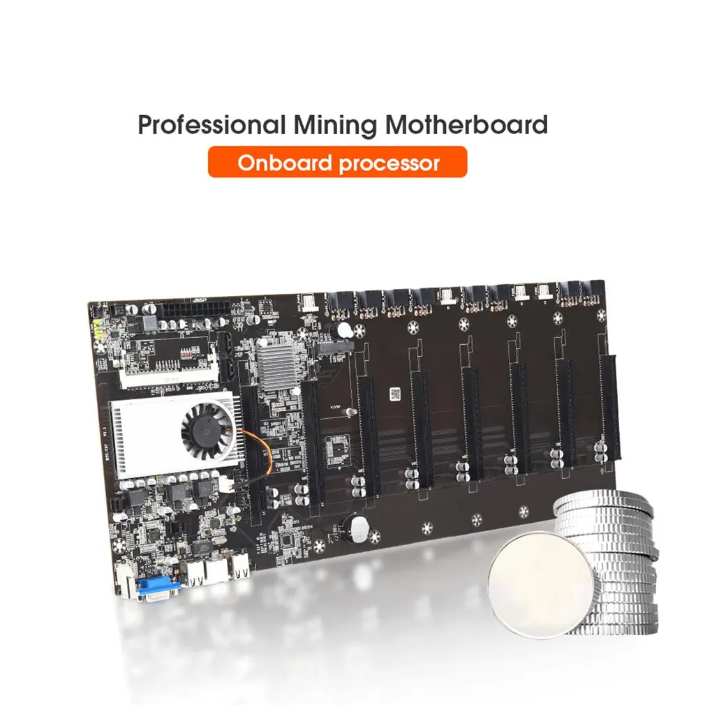 

Main Board BTC-T37 Mining Machine Main Board 8 Card Slot DDR 3 Low Noise Safe Power Supply Main Board