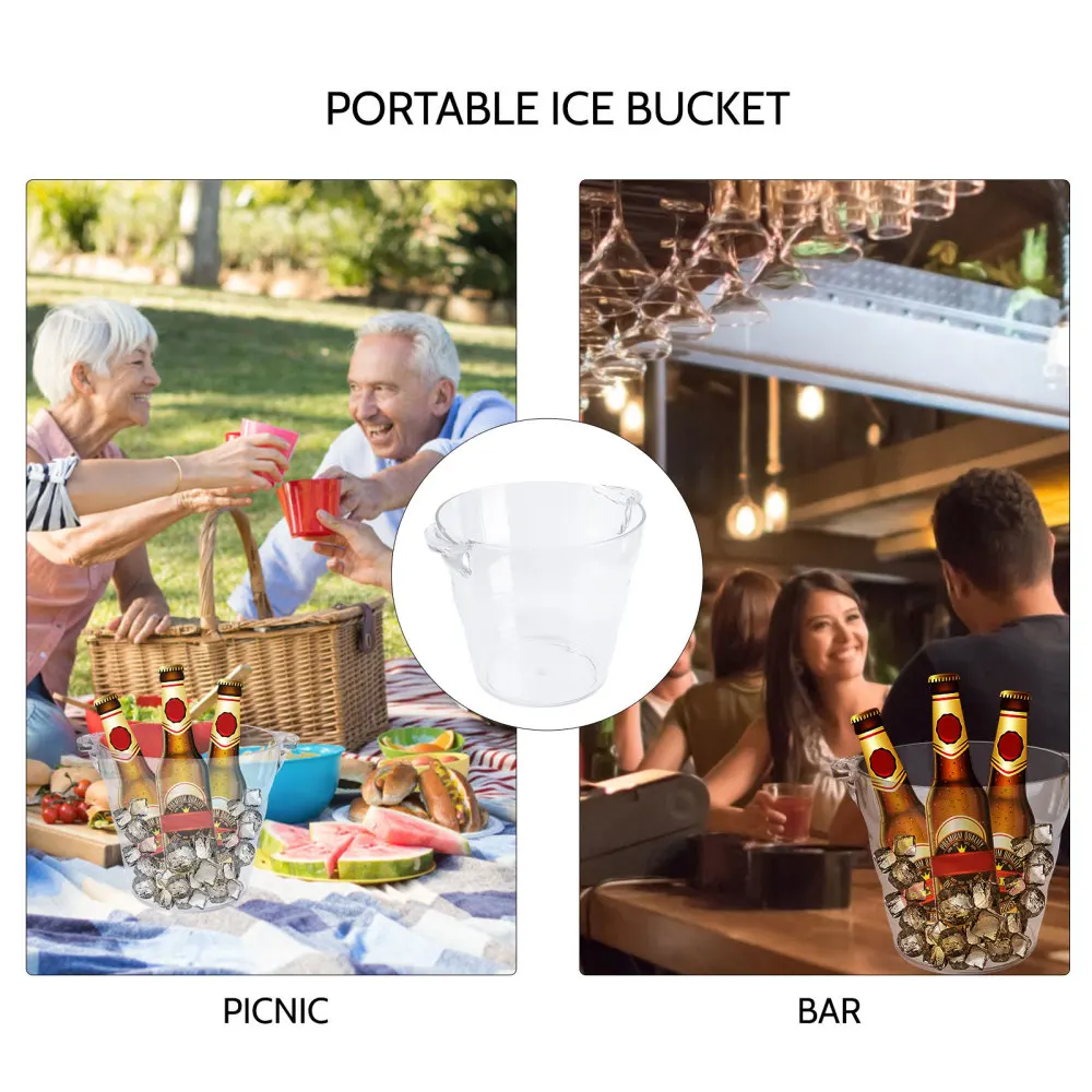 

1pc Acylic Ice Cube Storage Bucket Professional Acrylic Ice Bucket Transparent