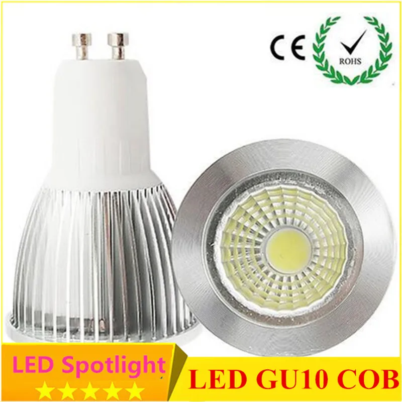 Gu10 светильник с регулируемой яркостью Светодиодный прожектор лампы свет 18W 15W 10W 7W