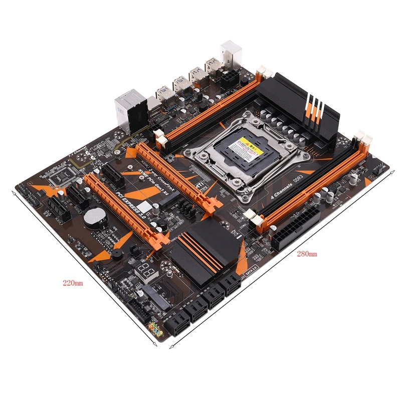 X99 LGA2011-3 ATX материнская плата 4 канала DDR3 32G RAM NVME SSD M.2 USB 3 0 SATA PCIE 16X для I7 E5 CPU |