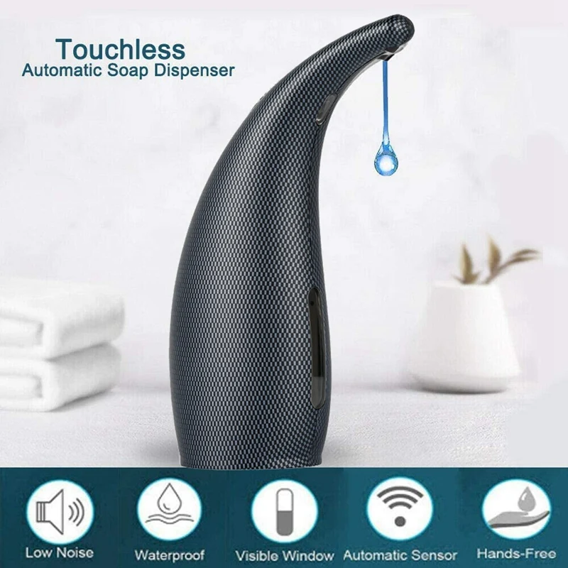 

Automatic Electric Soap and Liquid Hand Dispenser 300ML,Home IPX67 Waterproof AutoPressless Infrared Motion Sensor,Black
