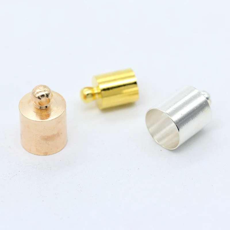 50p 4x 9/6x1 0/8x12 мм серебряное позолоченное ожерелье наконечник кисточки крышка s
