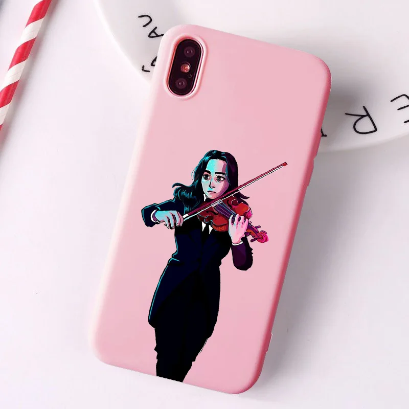 Чехол для телефона Umbrella Academy мягкий розовый чехол из ТПУ iPhone X XR XS Max 11 11Pro ProMax 8 8Plus 7