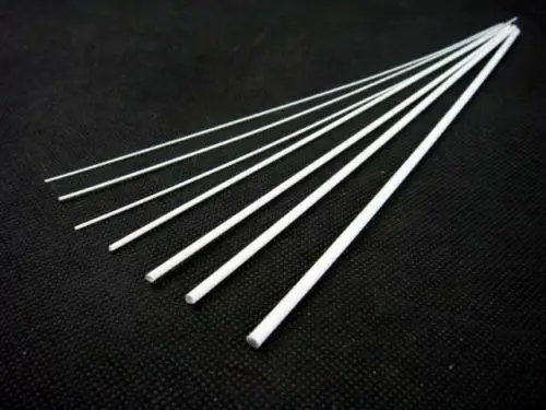 

2mm to 6mm 10pcs ABS round solid rod plastic white welding rod DIY house sand table model building stick tool