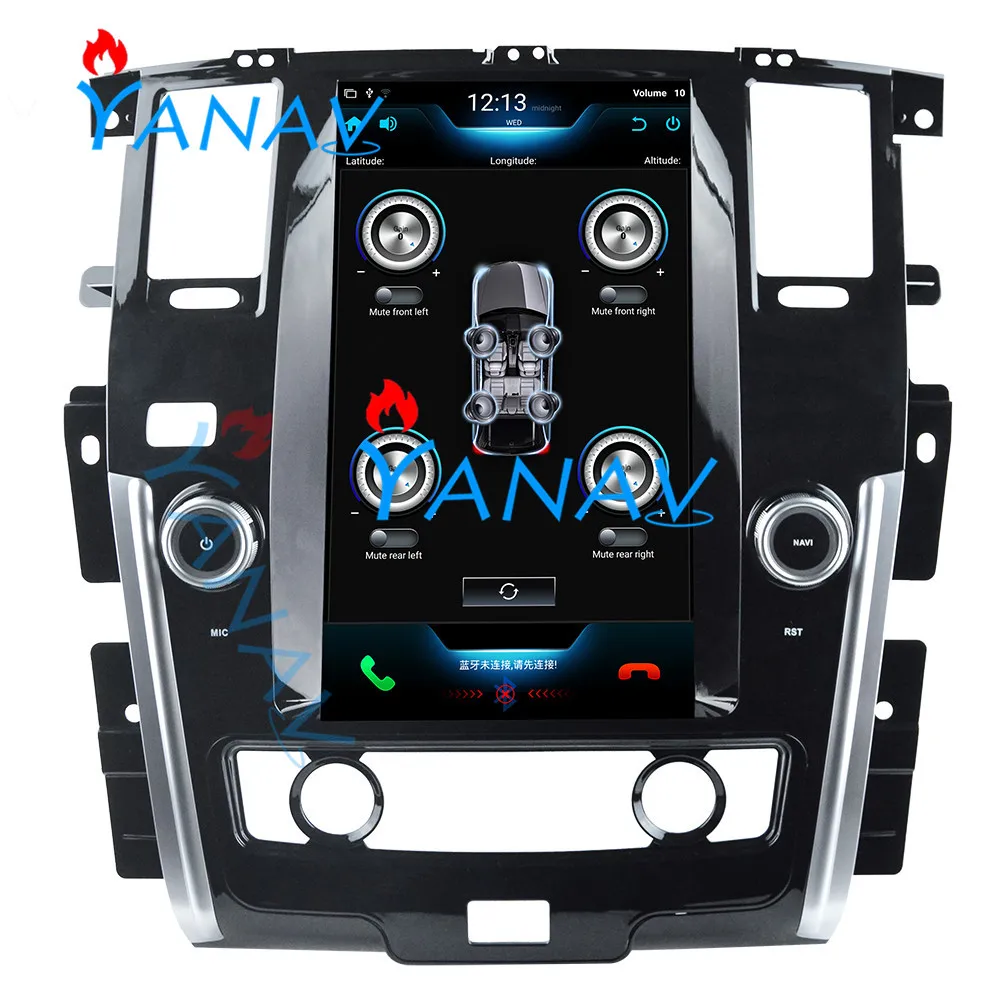 

12.1 inch vertical screen Android music GPS navigator payer For-Nissan Patrol 2016-2019 GPS Radio Speech DVR function Online TV
