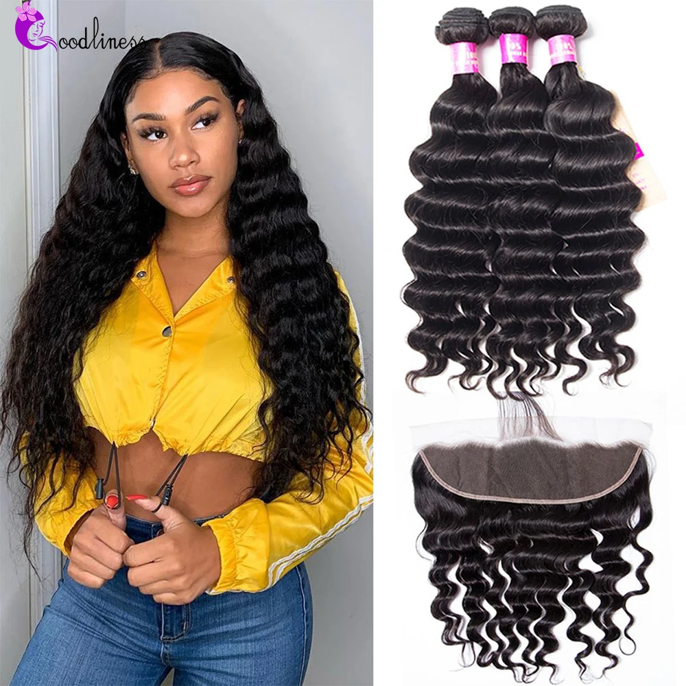 

Свободные Пряди с глубокой волной, парики из человеческих волос с застежкой, перуанские пряди волос, бразильские пряди человеческих волос б...