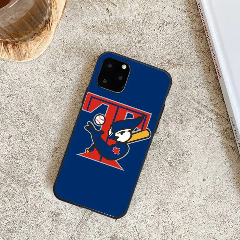 

Toronto Blue Jays Black TPU Phone Case For Iphone 6 6s 7 8 Plus XR X XS XSmax 11 12 Pro Mini Max