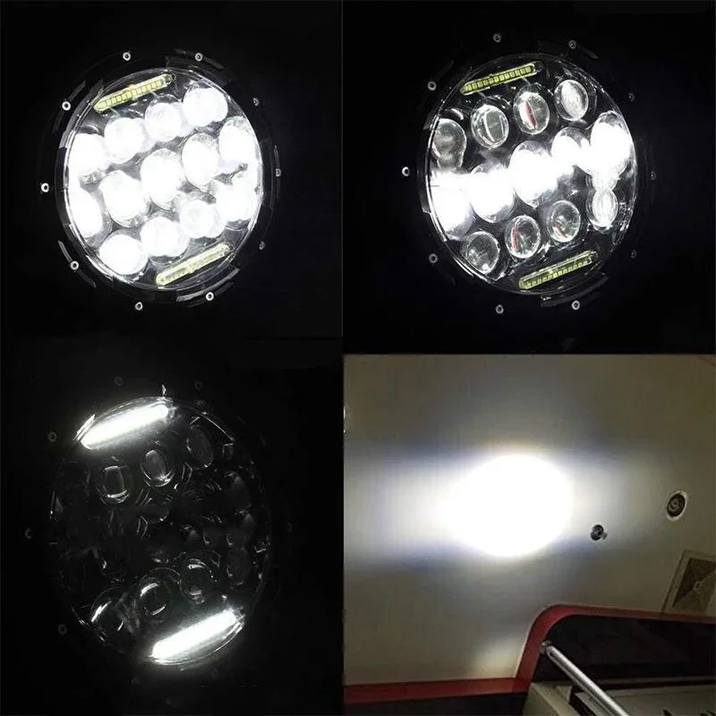 

7" Inch 75W CREE LED Headlights for Jeep Wrangler JK TJ LJ, with Daytime Running Light (DRL) Round Hi/Lo Beam Headlamp