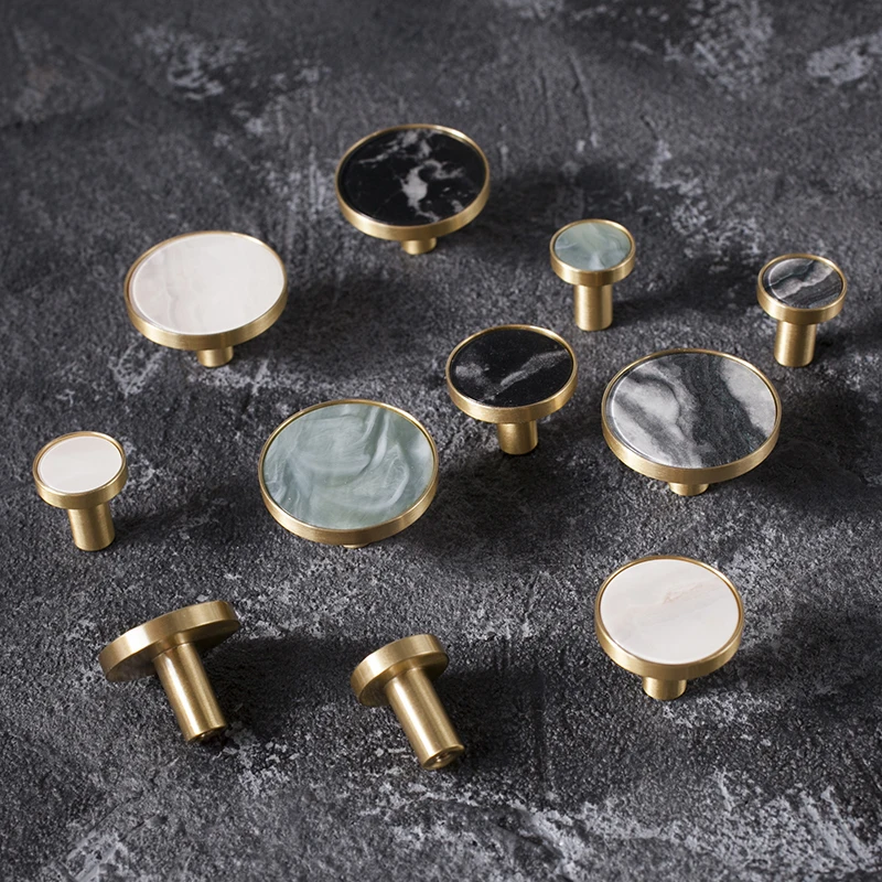 Латунная ручка с узором Marblee рукоятки для шкафа/ручки шкафа мебели