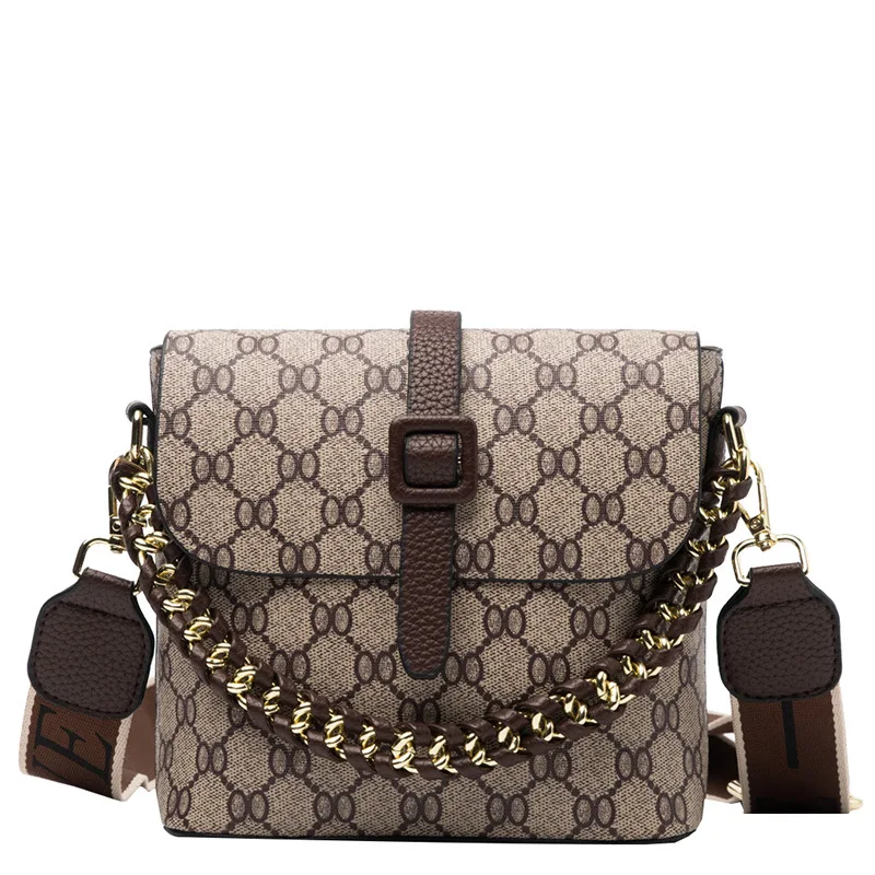 

Textured bag women 2020 new Korean version of the chain portable bucket bag fashion large capacity shoulder messenger bag