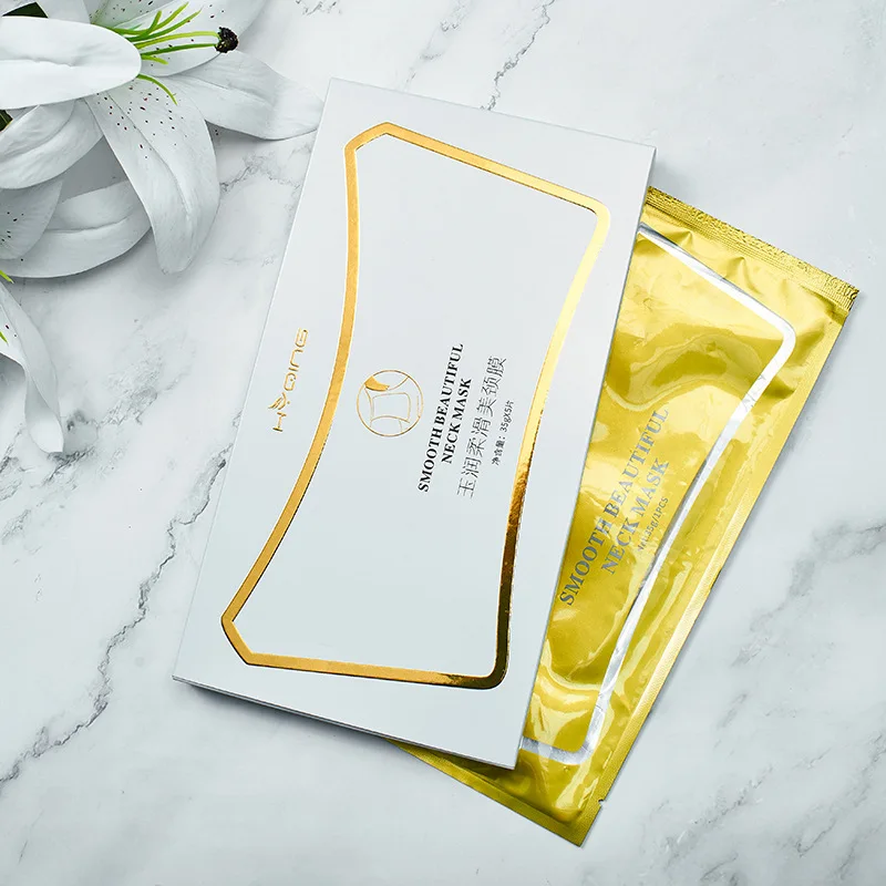 3 шт. коллагеновая кристальная маска для шеи укрепляющая затяжка крем лица против