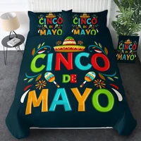 mexico duvet cover set colorful print pattern comforter cover set cartoon bedding set with 2 pillow case housse de couette