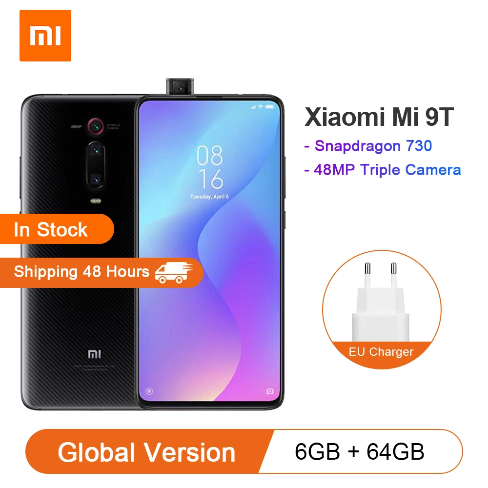 Xiaomi Mi 9T смартфон с восьмиядерным процессором Snapdragon 730 ОЗУ 6 ГБ ПЗУ 64 48 МП|Смартфоны|
