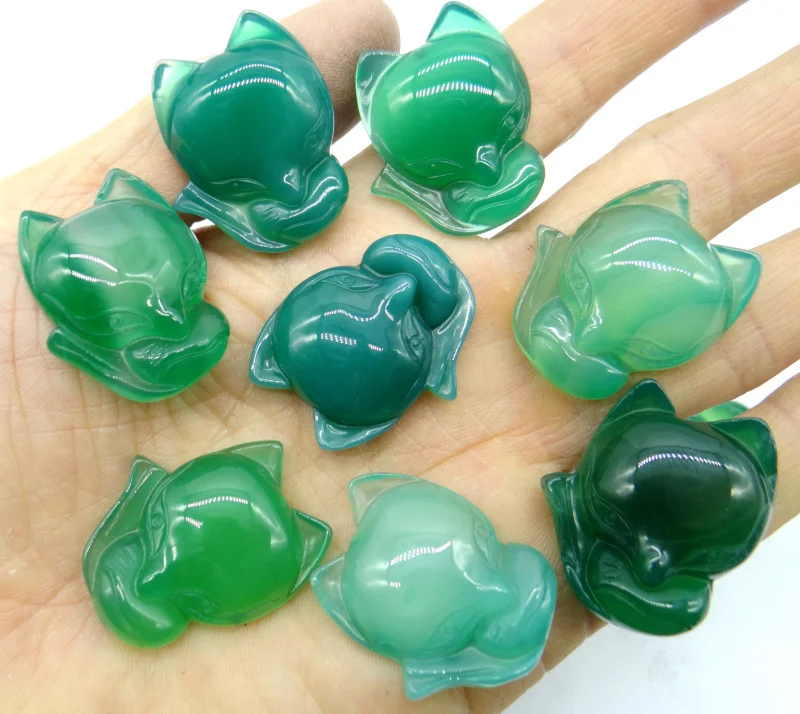 Натуральный камень бирюзовые кварцевые кристаллы халцедон Агаты лиса подвеска