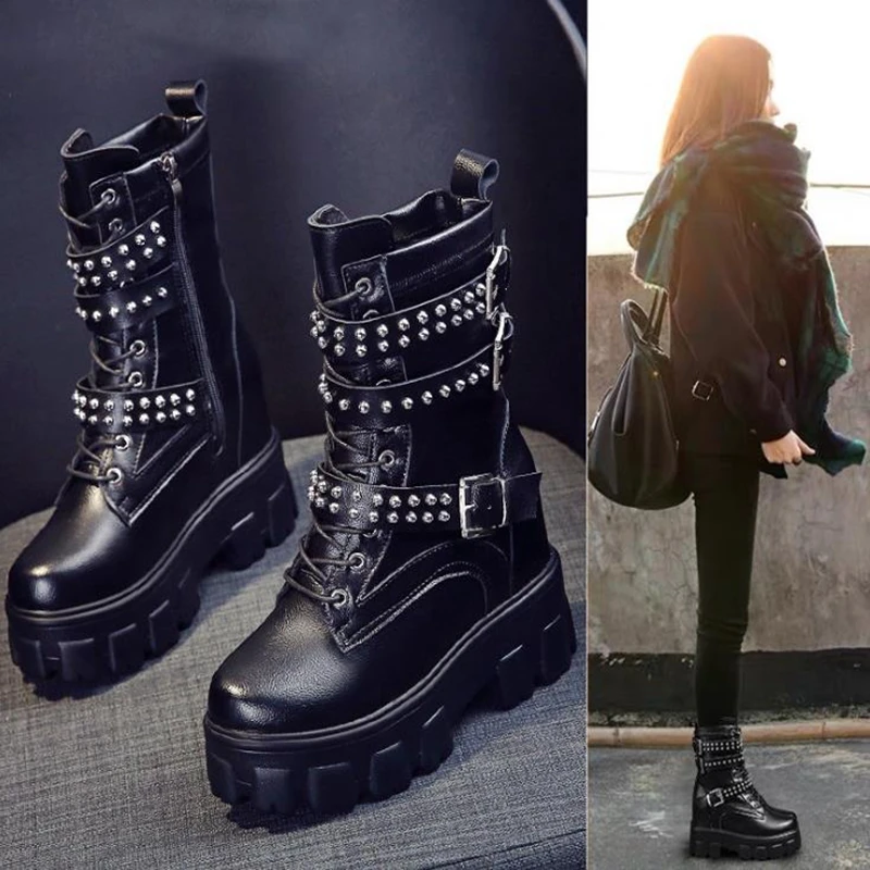 Женские ботинки Martin коллекции 2020 года Осенняя обувь на толстой подошве в