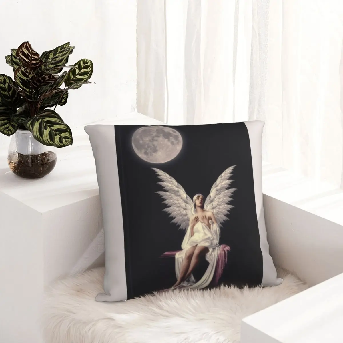Квадратная подушка с ангелом чехол для подушки удобная Полиэстеровая дома