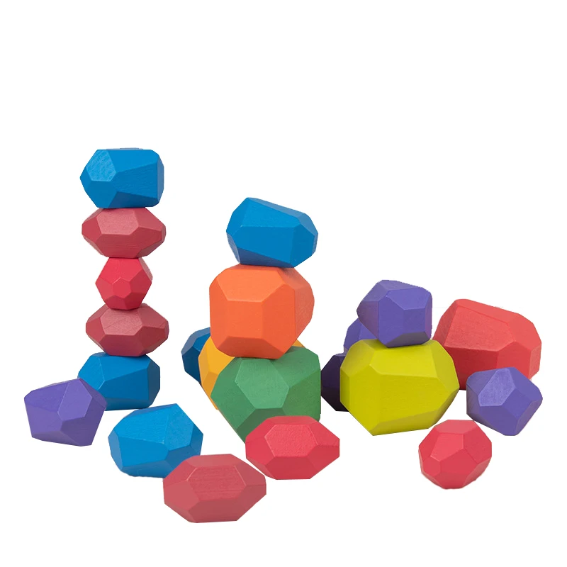 Дропшиппинг/оптовая продажа детская деревянная игрушка цветной камень Дженга