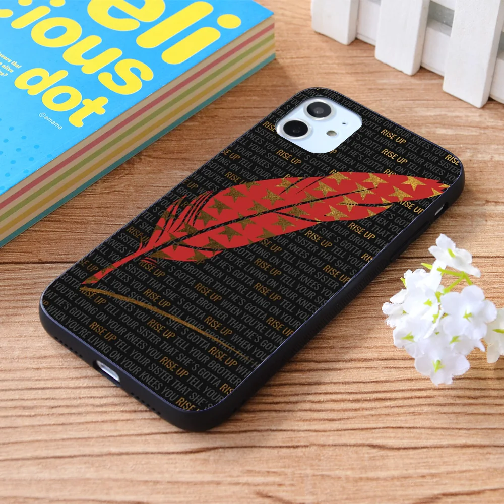 

For iPhone Hamilton - Rise Up Soft TPU border Apple iPhone Case