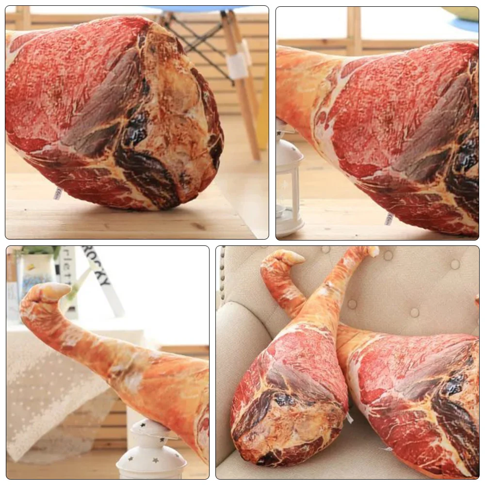 

1PC Simulation Ham Doll Creative Bacon Food Throw Pillow Doll Funny Gift (50CM)