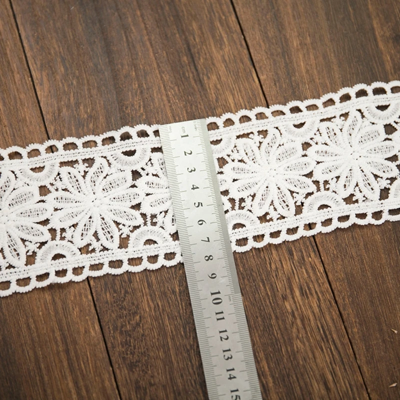 

Lace Ribbon Home Furnishing(15yards) Lace Ribbon Wedding Decoration Lovely Gift Packing Polyester Material White Hollow