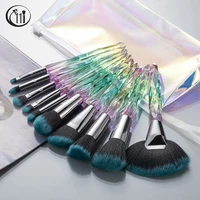 kosmetyki peacock green crystal makeup brushes set bag professional foundation powder eyeshadow brush kit cosmetic beauty tools