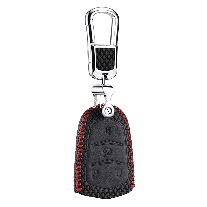 

Кожаный чехол для ключей для Cadillac ATSL 2014-2017 SLS CTS XTS 2015 2016 SRX 2013 2014, чехол с 4 кнопками и дистанционным управлением