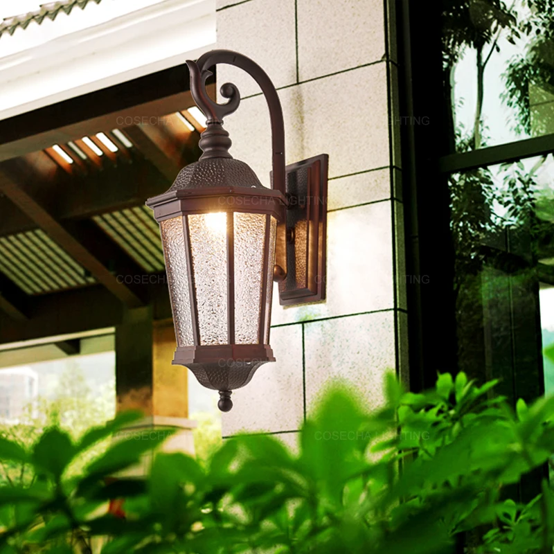 Наружные настенные бра для садовых ворот балкон наружный настенный светильник E27