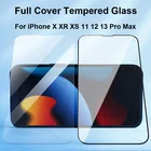 Защитное стекло 9D для Apple iPhone 13, 12 mini, 11 Pro Max, X, XR, XS Max