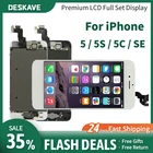 AAA Полный комплект ЖК-дисплея для iPhone 5 5C 5S SE 5SE дисплей в сборе сенсорный дигитайзер Полная замена + фронтальная камера + Главная Кнопка + Инструменты