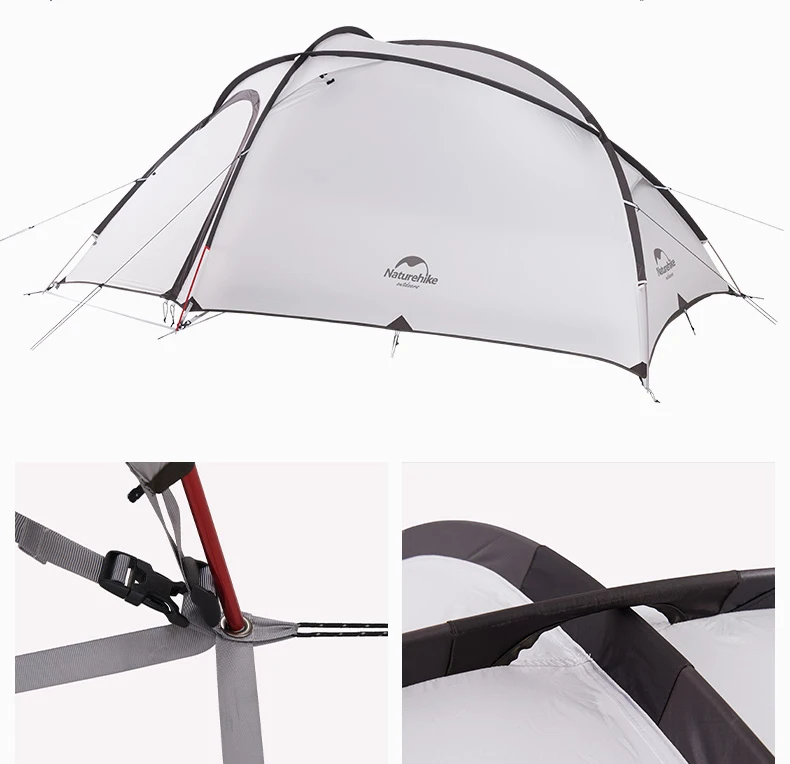 Naturehike Hiby семейный тент 20D силиконовая ткань водонепроницаемый двухслойный 2 человека 3 сезона палатка одна комната один зал