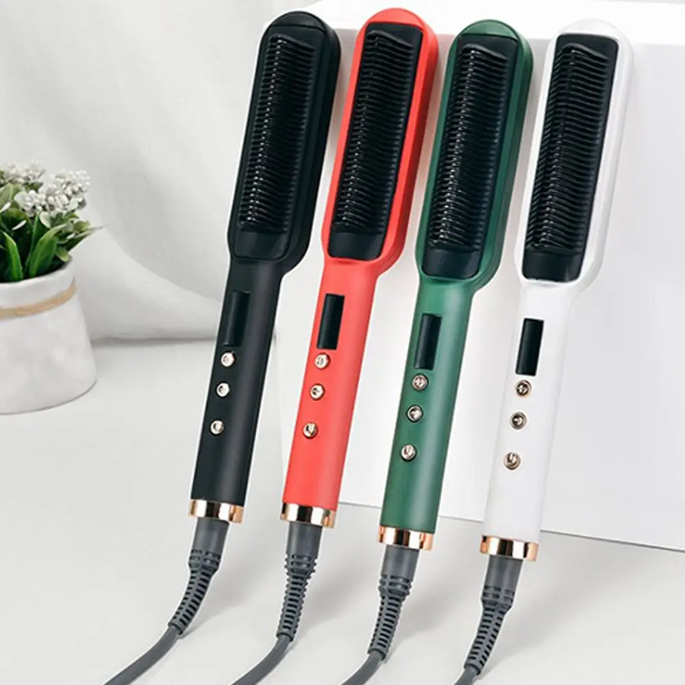 

Iron Comb Styler curling Ceramic straightening Curler Ceramic Electric straightening hair comb Fast Heating