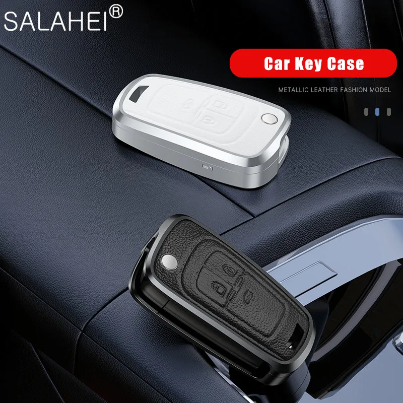 

Aluminum Alloy Leather Car Key Cover Case Shell For Buick Chevrolet Cruze Opel Vauxhall Insignia Astra J Zafira C Mokka Encore