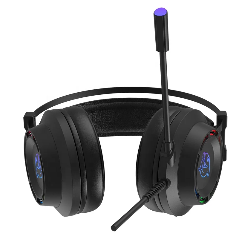 

AJAZZ RGB Ergonomic Gaming Noise Cancelling Microphone 7.1 Heavy Bass / 7.1 Surround Sound Headphones with Microphone for PC