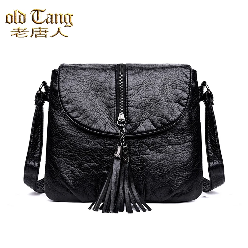 

OLD TANG Soft Pu Leather Shoulder Bags for Women 2021 New Designer Messenger Bags Crossbody Fashion Women Bag Female Flap Bolsa