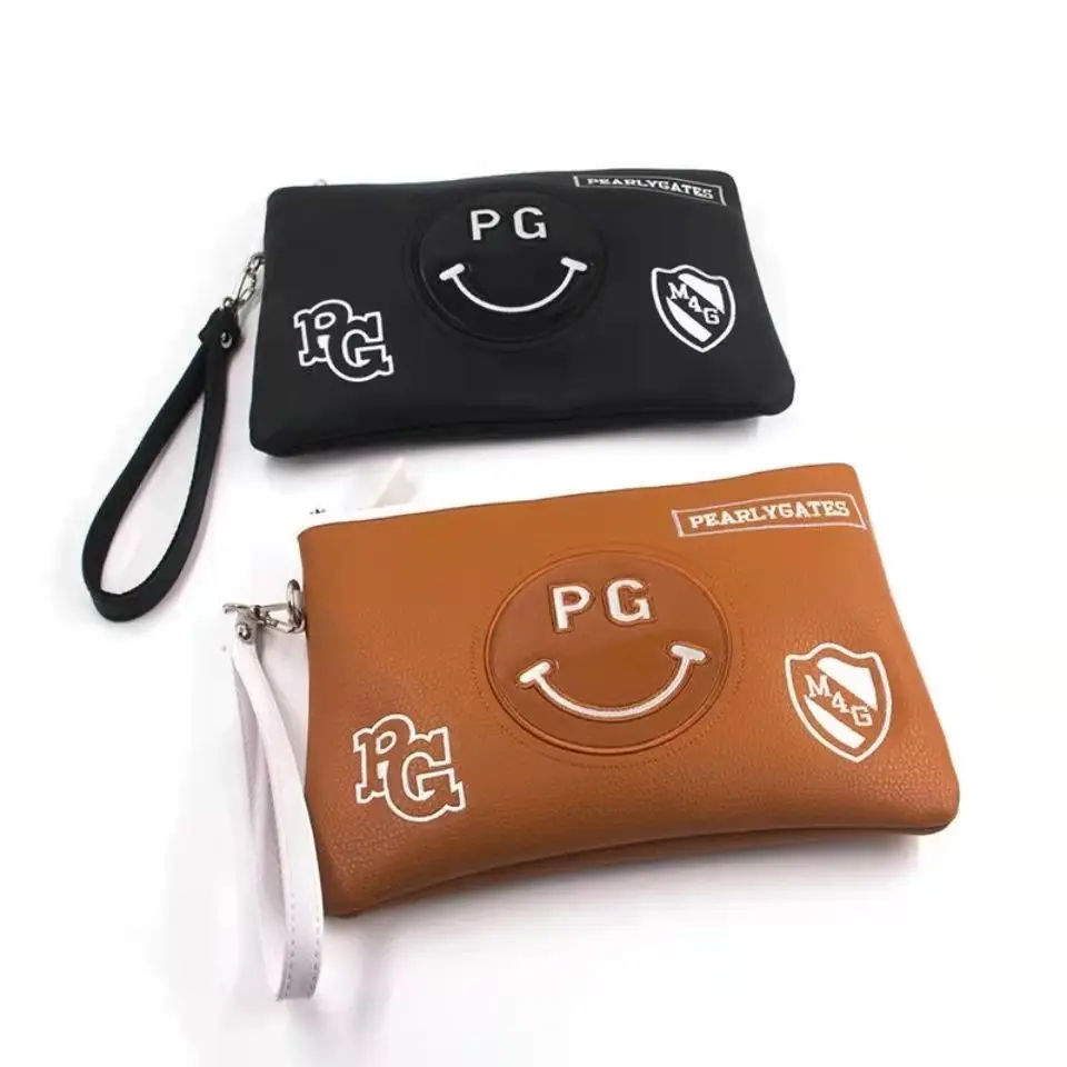 The new PG smiley face golf bag waterproof lightweight pouch for men and women multifunctional fashion storage bag