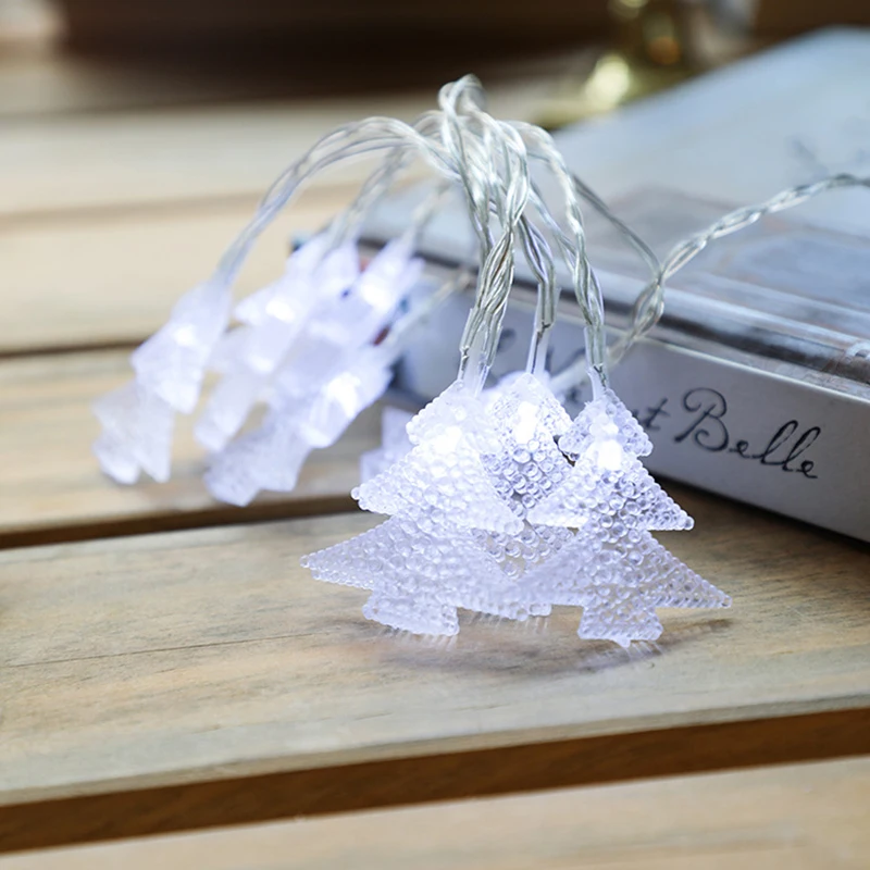 2 м теплый белый/белый 20 Led Рождественская елка форма огни Питание от батареи