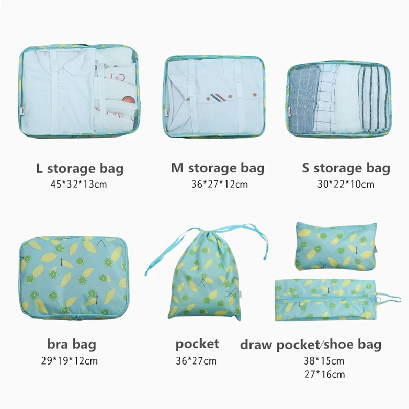 Высокое качество 7 шт./компл. хранение одежды для путешествий Нижнее белье сумка