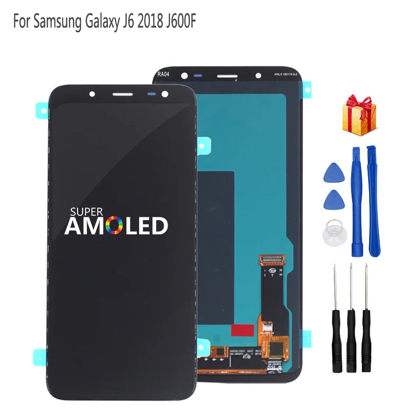 

Original AMOLED For Samsung Galaxy J6 2018 Display LCD Touch Screen Digitizer Assembly J600F J600 Display Repair Parts