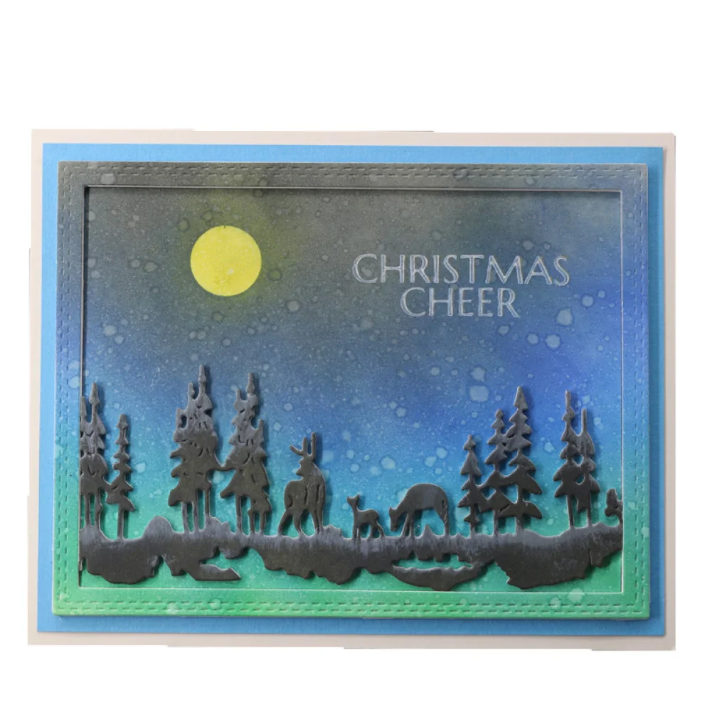 

Metal Cutting Dies Forest Tree Deer 2020 New Christmas Die Cut Scrapbooking Craft Paper Knife Mould Blade Punch Stencils