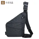 Нагрудная сумка Youpin, мужской мессенджер через плечо, дорожный простой рюкзак с защитой от кражи для мужчин, повседневная черная