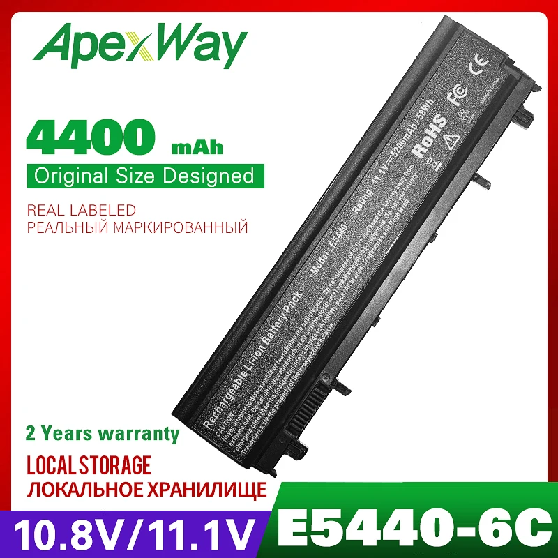 Новый аккумулятор для ноутбука 4400 мАч 6 ячеек DELL E5440 E5540 451 BBID BBIE BBIF 312 1351 3K7J7 970V9 9TJ2J