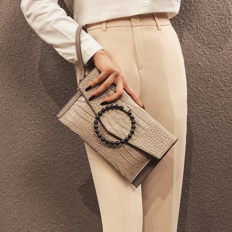 Аллигатор Женский конверт клатч сумка на цепочке высокое качество сумки через