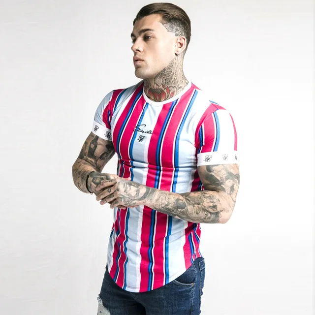 

Streetwear Male T-shirts Hip Hop Silk Silk Brand Clothing ZHOU