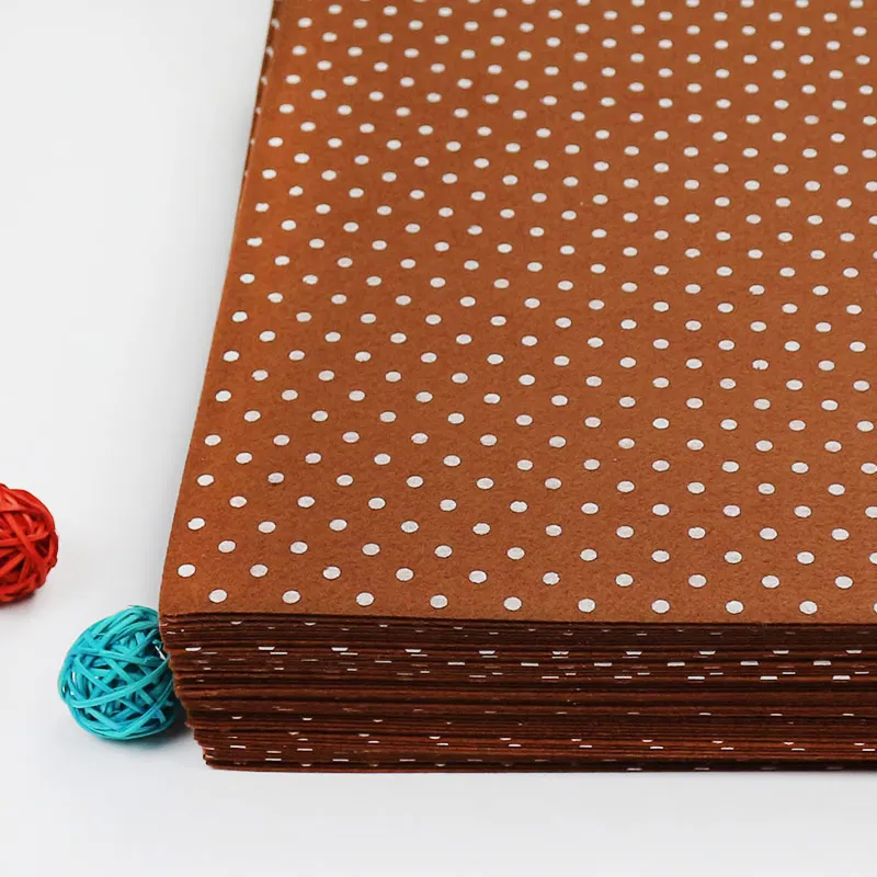 Eco-friendly коричневого цвета и узором в горошек Фабричный войлок толщина 1 мм
