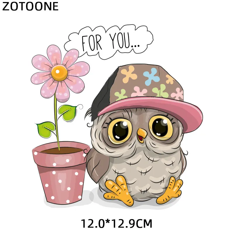 ZOTOONE милая фотография теплопередача печатные Совы Colthes наклейки утюгом патчи для