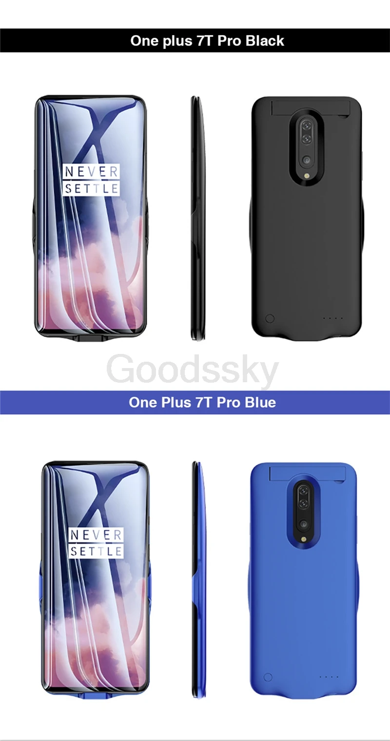 Тонкий чехол для зарядного устройства для Oneplus 7 T, внешний аккумулятор, запасная задняя крышка для One Plus 7T Pro 1+ 7 T, задняя крышка с зажимом для аккумулятора, чехол для телефона s