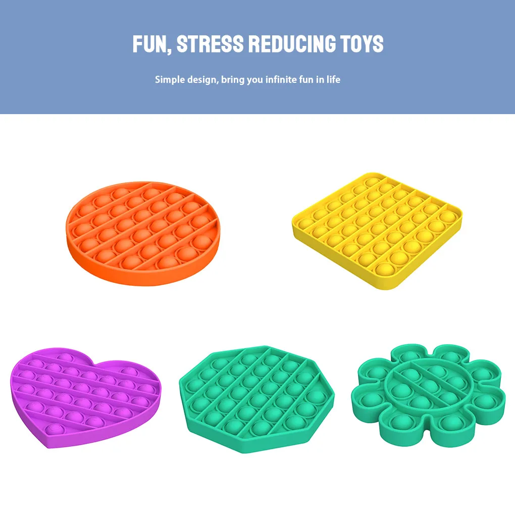 

Push Bubble Fidget Sensory Toy Autism Special Needs Stress Reliever Stress and Increase Focus Educational Toys Soft Squeeze Toy