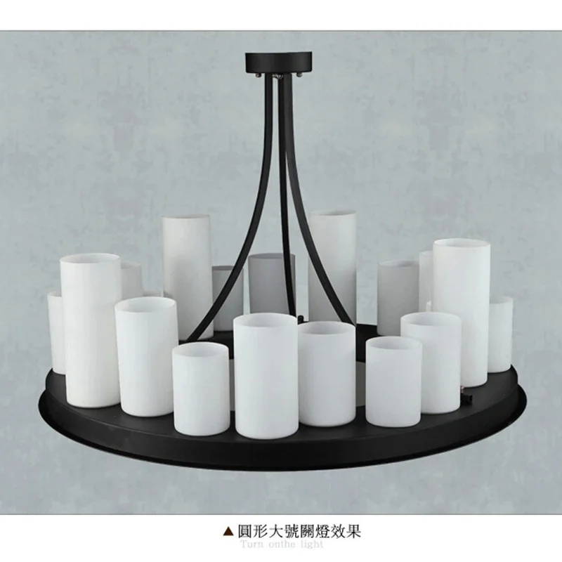 Круглая светодиодная Подвесная лампа в американском ретро стиле дизайнерский