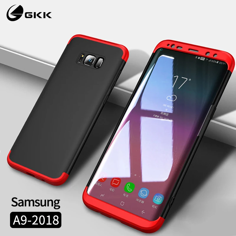 Чехол GKK для Samsung A9 2018 чехол с полной защитой 3 в 1 матовый из поликарбоната S10 S10e lite